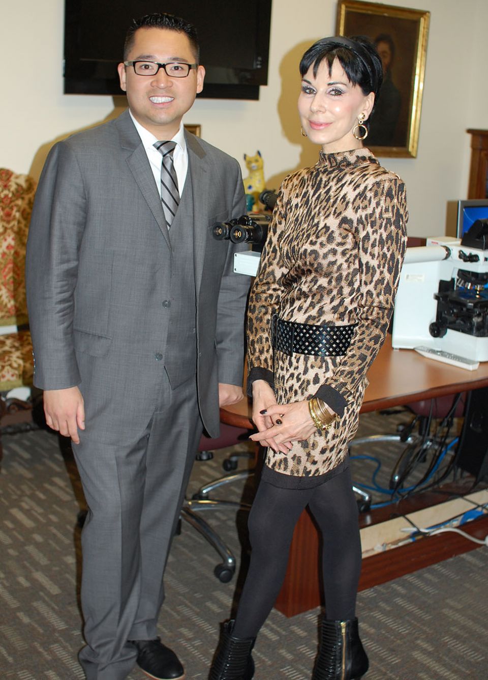 Dr. Cynthia M. Magro with her 2017-2018 dermatopathology fellow, Dr. Allen P. Miraflor